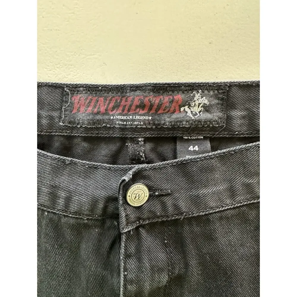 Winchester Men's Jeans American Legend Straight Black Denim Size 44